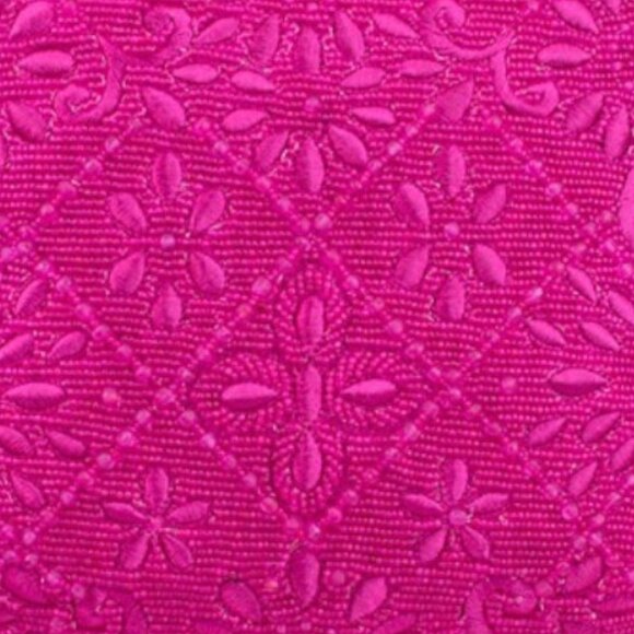 Mary Frances Fringe Benefit Bold Pink Beaded Embroidered Crossbody Handbag - Picture 15 of 16